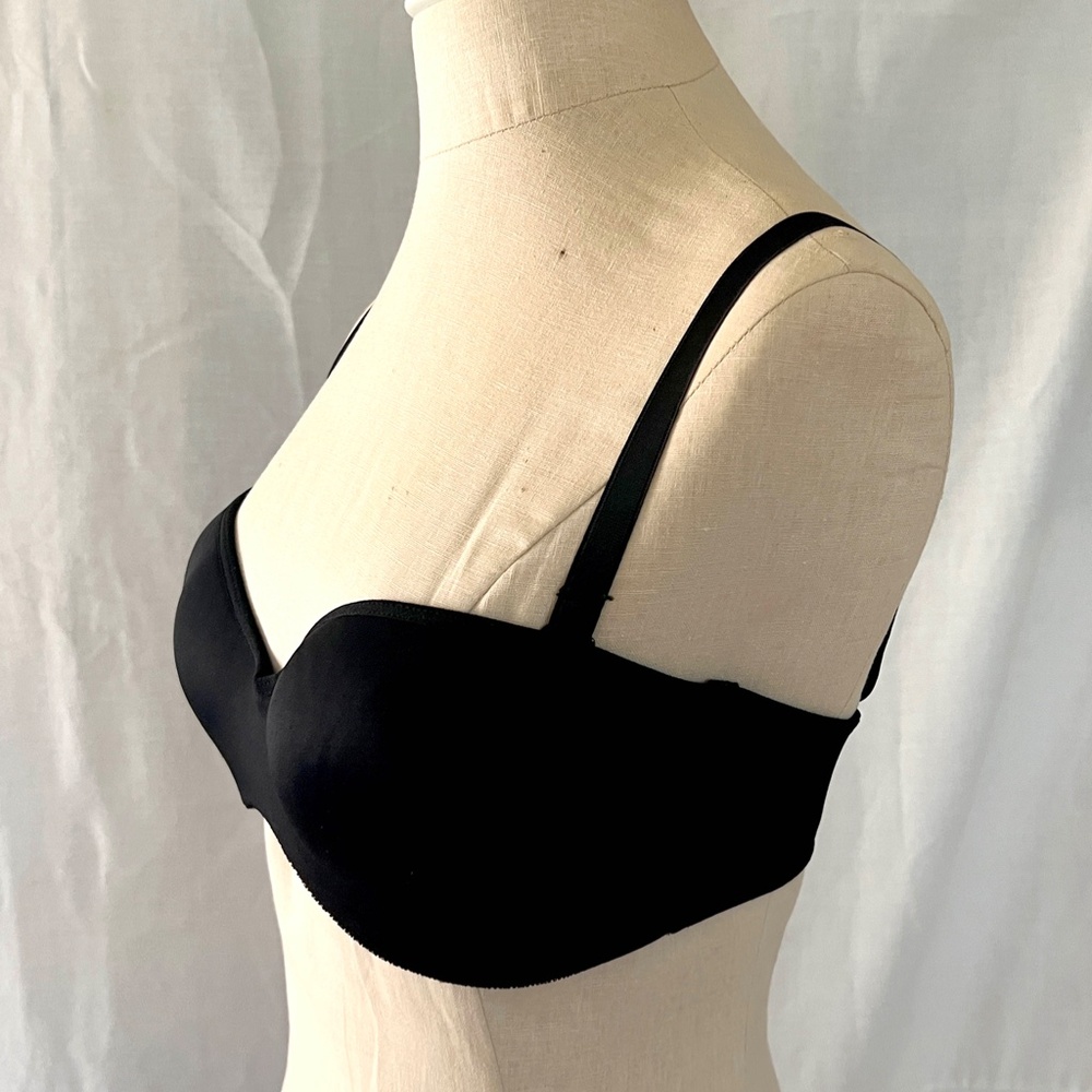 Au Coeur Bandeau Strapless or Strap Black Bra 36C - Picture 3 of 6